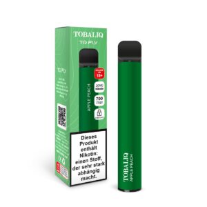 [LL-E41335] TOBALIQ TQ Fly 700 Puffs – 20mg Nikotin – Apple Peach