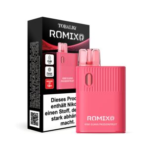 [LL-E41509] TOBALIQ RomixQ – 20mg Nikotin, 600 Puffs – Kiwi Guava Passionfruit