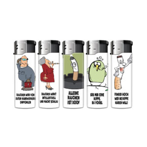 [LL-F41225] TOBALIQ Motivfeuerzeug PRO RAUCHER COMIC