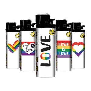 [LL-F41281] TQ Reibrad Motivfeuerzeug LOVE IS LOVE