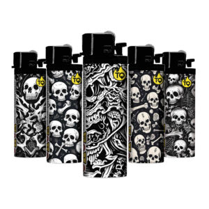 [LL-F41299] TQ Reibrad Motivfeuerzeug BONES