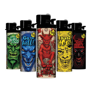 [LL-F41296] TQ Reibrad Motivfeuerzeug DEVIL IN HELL