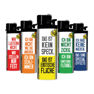 [LL-F41291] TQ Reibrad Motivfeuerzeug BIN NICHT ZICKIG