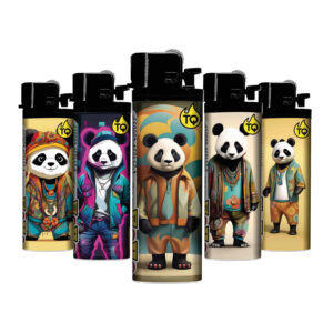 [LL-F41288] TQ Reibrad Motivfeuerzeug COOL PANDA
