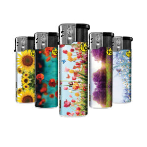 [LL-F40675] TOBALIQ Motivfeuerzeug FLOWER LAND