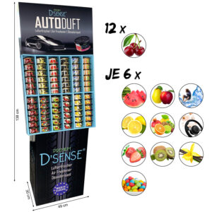 [LL-P40589] Lufterfrischer “Premium D’Sense” 72er Stand-Display 11er Mix