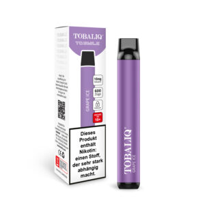 TOBALIQ E-Shisha 600Puffs – 10mg Nikotin – Grape Ice