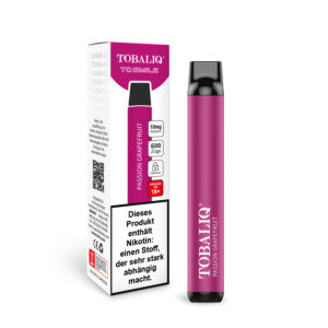 TOBALIQ E-Shisha 600Puffs – 10mg Nikotin – Passion Grapefruit