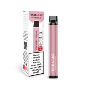 TOBALIQ E-Shisha 600Puffs – 10mg Nikotin – Strawberry Banana