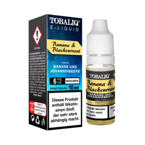 TOBALIQ E-Liquid – 6mg Nikotin – Banana & Blackcurrant