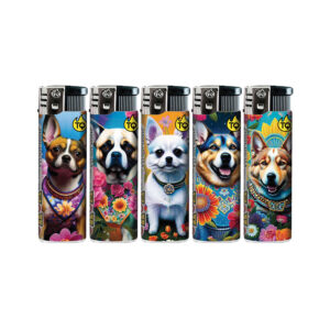 [LL-F41306] TOBALIQ Motivfeuerzeug FLOWER DOGS