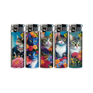 [LL-F41304] TOBALIQ Motivfeuerzeug FLOWER CATS