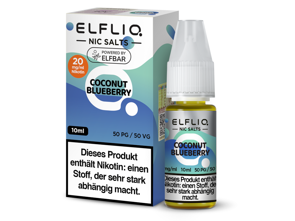 [IC-EQNSL10CB-10MG] ELFLIQ - Coconut Blueberry - Nikotinsalz Liquid - 10 mg/ml
