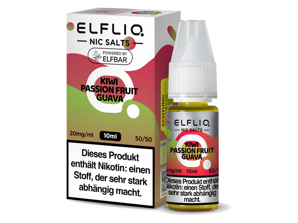 ELFLIQ - Kiwi Passion Fruit Guava - Nikotinsalz Liquid - 10 mg/ml