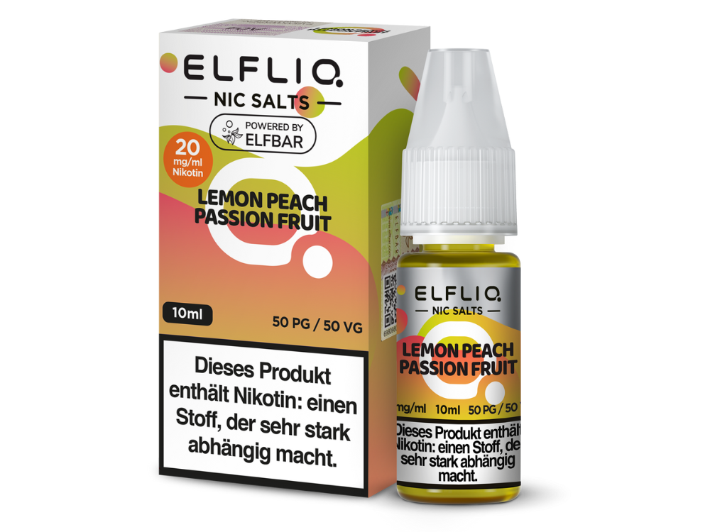 [IC-EQNSL10LP-10MG] ELFLIQ - Lemon Peach Passion Fruit - Nikotinsalz Liquid - 10 mg/ml