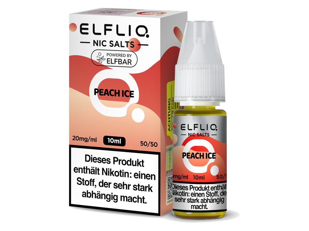 [IC-EQNSL10PI-10MG] ELFLIQ - Peach Ice - Nikotinsalz Liquid - 10 mg/ml
