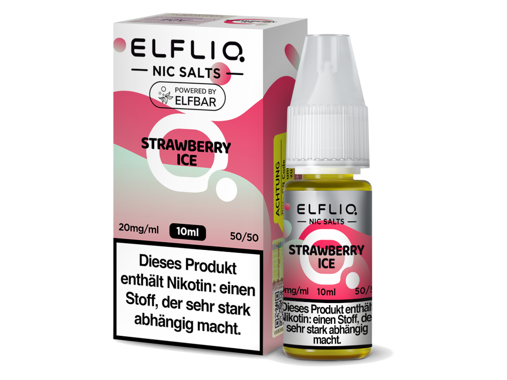 [IC-EQNSL10SI-20MG] ELFLIQ - Strawberry Ice - Nikotinsalz Liquid - 20 mg/ml